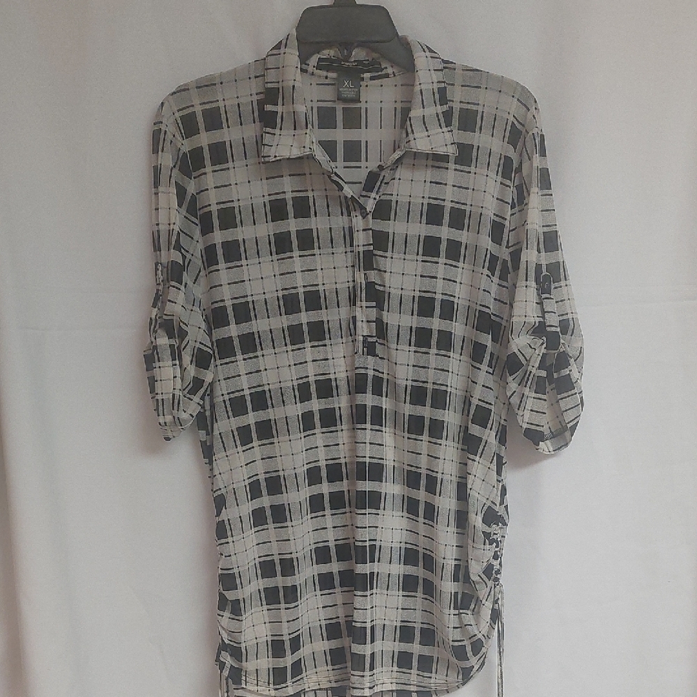 Black And White Ladys Blouse